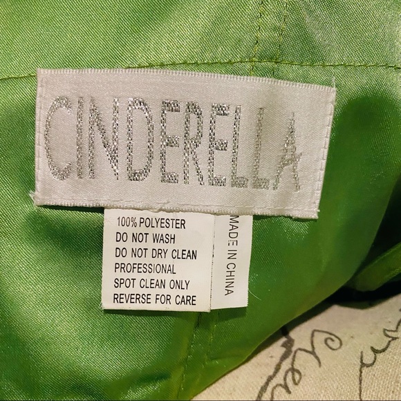Cinderella Fit Flare Green Strapless Beaded Dress size S - Picture 6 of 8